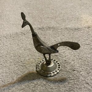 Antique Peacock Kohl Eyeliner Applicator Figurine (missing plume)